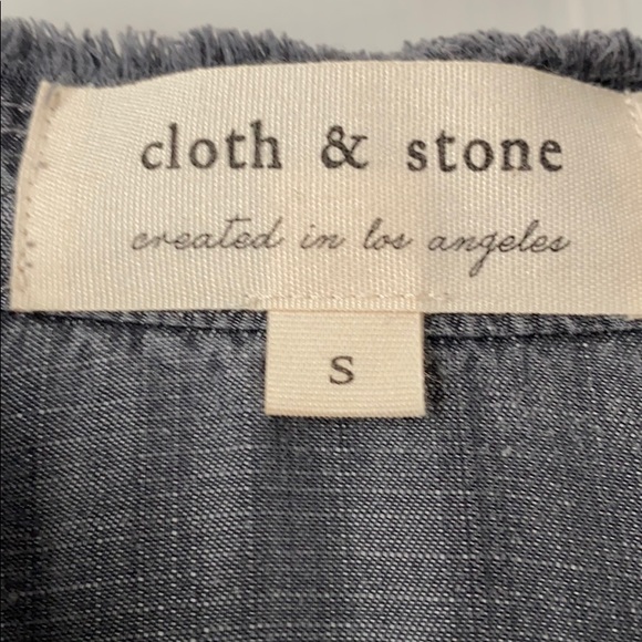 NWT cloth & stone shirt dress w/fringe size small. - Picture 4 of 8